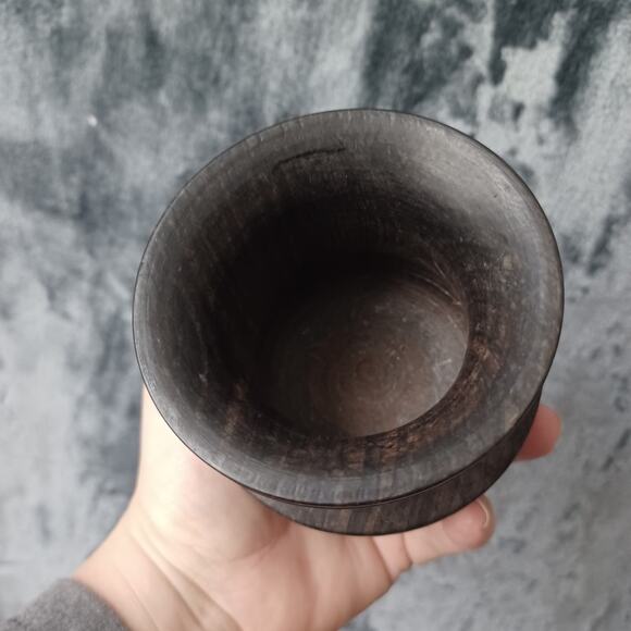 Small Wooden Hand Carved Vase - Picture 2 of 6